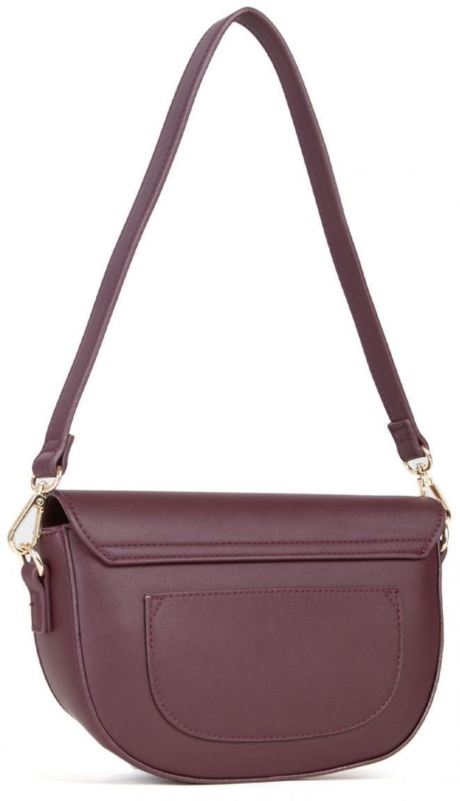 asymmetrische Überschlagtasche dunkelrot Valentino Piper Vino