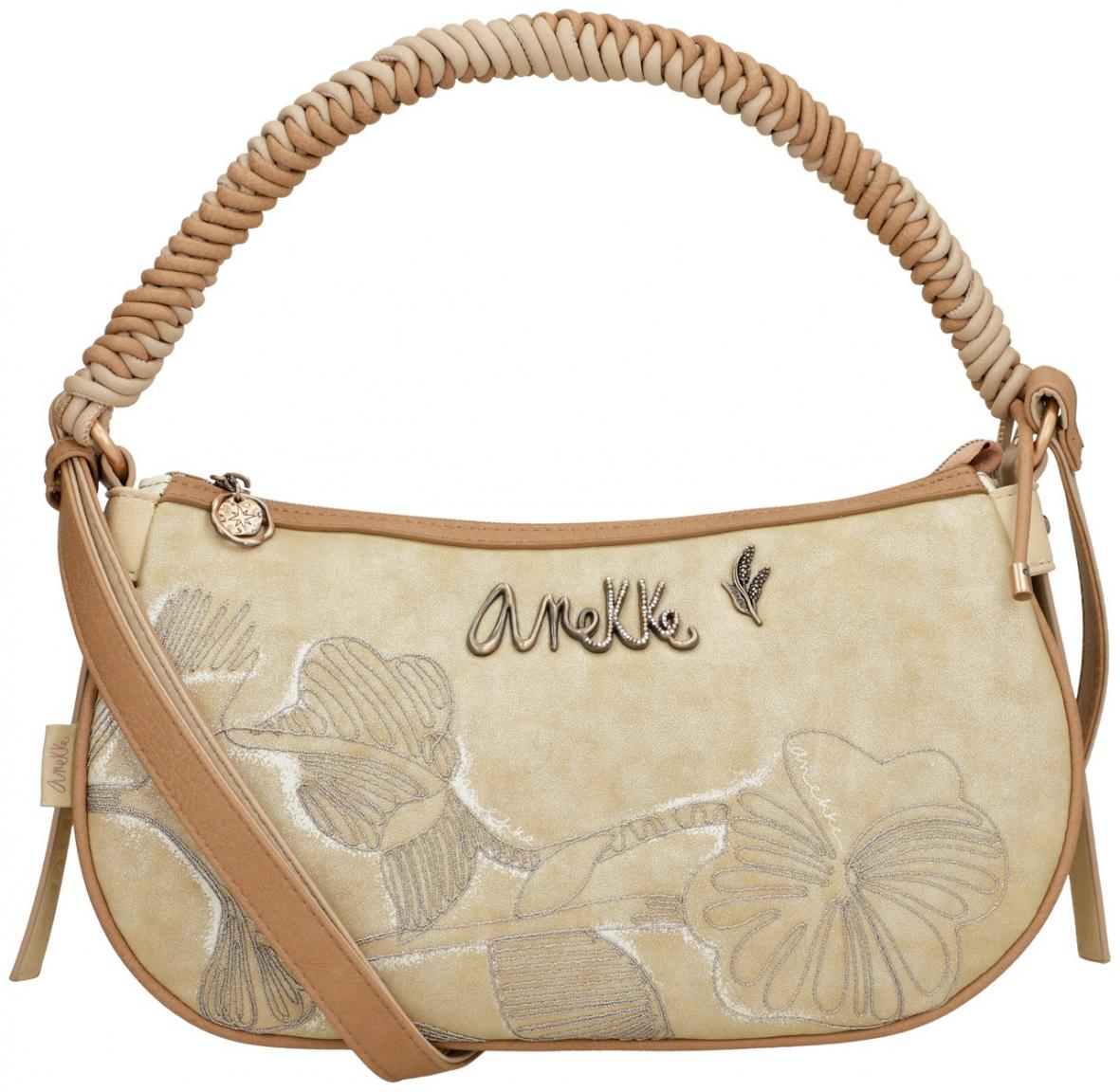 bestickte Baguette Bag metallic beige Anekke Memories Whispers