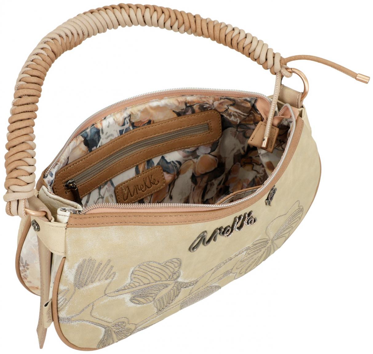 bestickte Baguette Bag metallic beige Anekke Memories Whispers