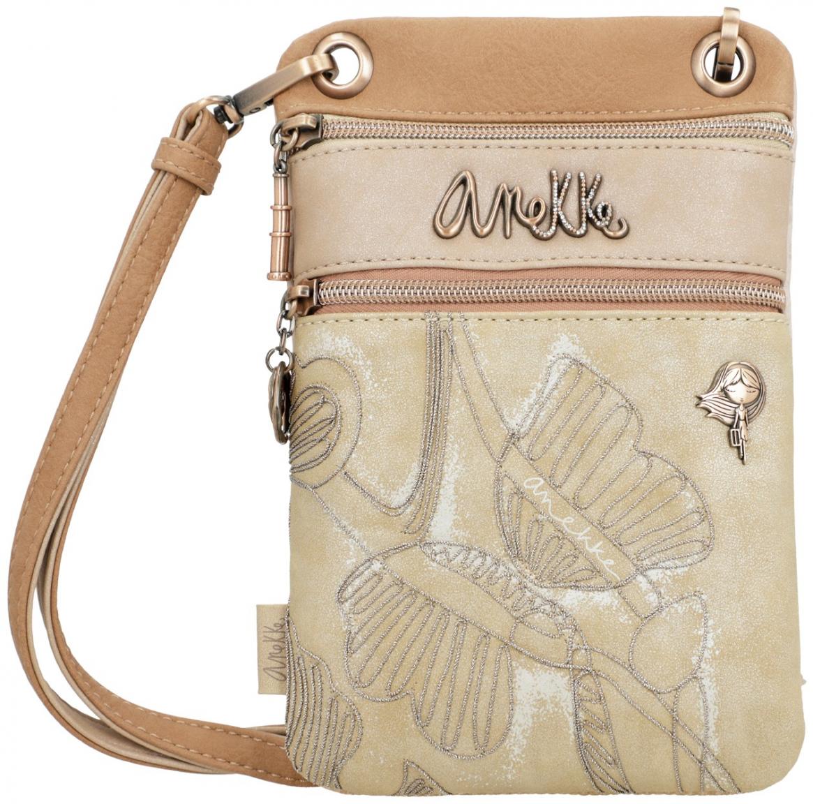 bestickte Handytasche beige metallic Anekke Memories Stories