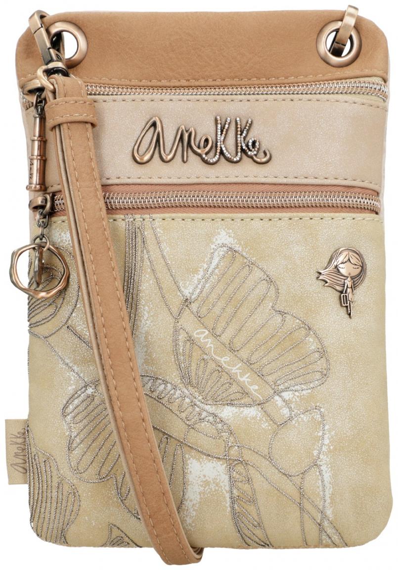 bestickte Handytasche beige metallic Anekke Memories Stories