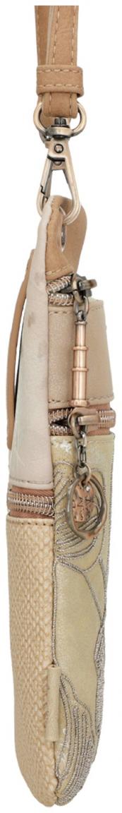 bestickte Handytasche beige metallic Anekke Memories Stories