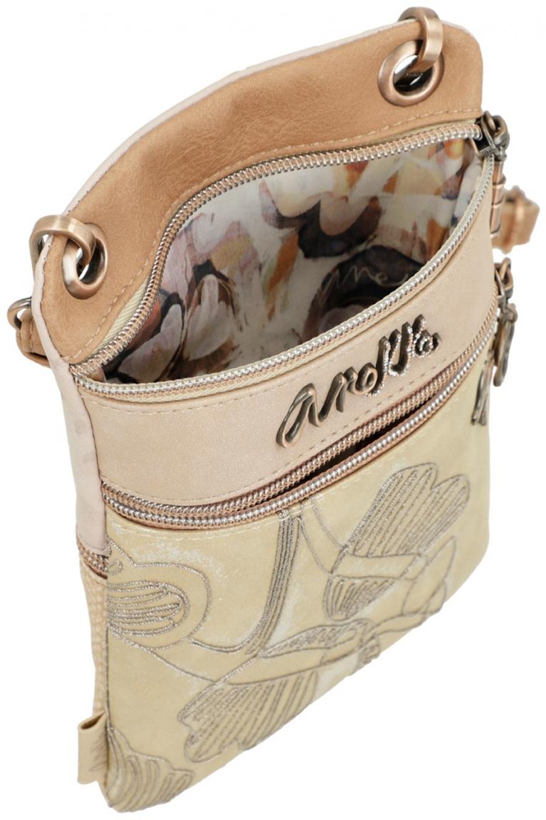 bestickte Handytasche beige metallic Anekke Memories Stories