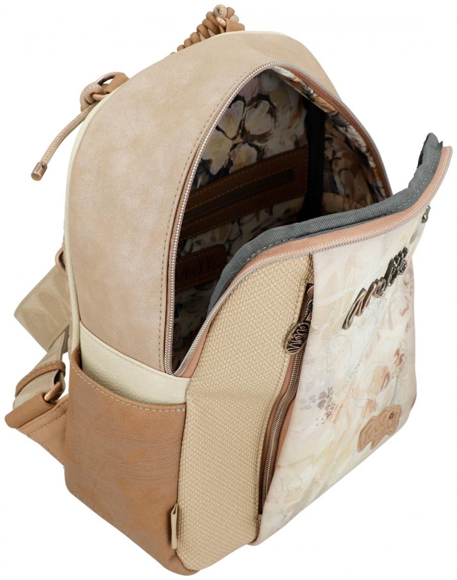 bestickter Cityrucksack Anekke Memories Stories Aquarell beige