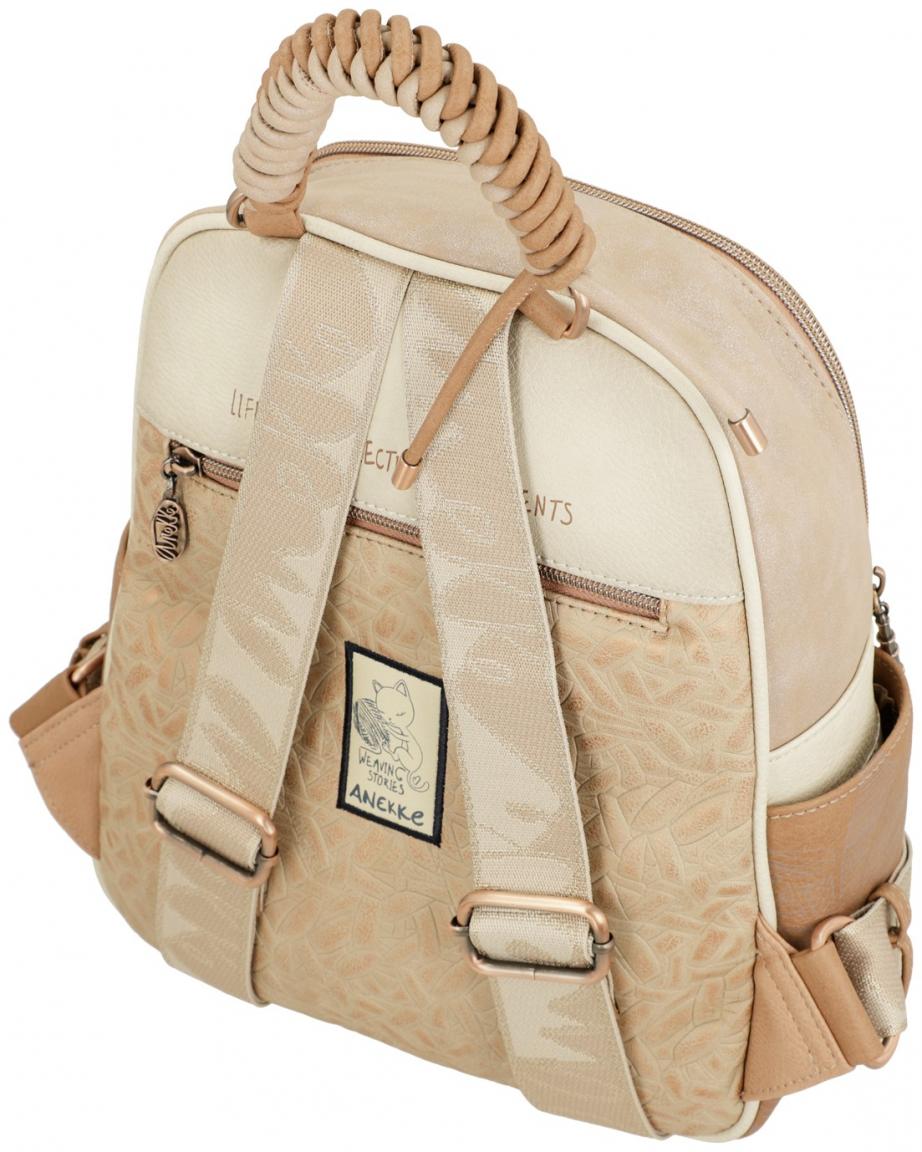 bestickter Cityrucksack Anekke Memories Stories Aquarell beige