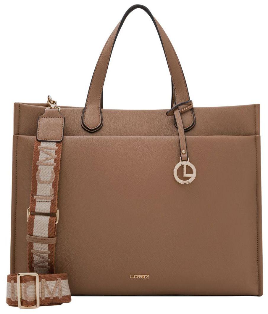 braune Kurzgrifftasche Nieke L.Credi elegant Toffee