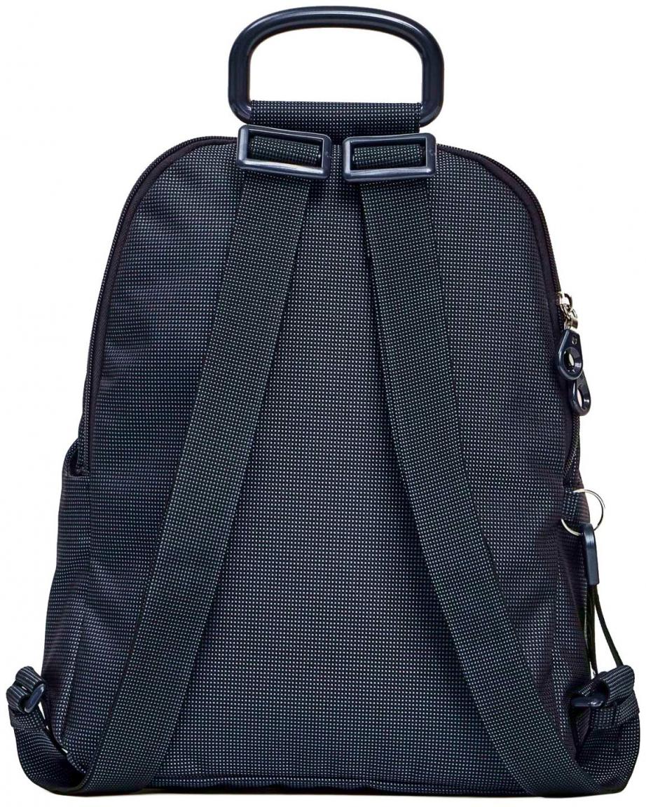 dunkelblauer Nylonrucksack Mandarina Duck MD20 Scarab Glanzeffekt