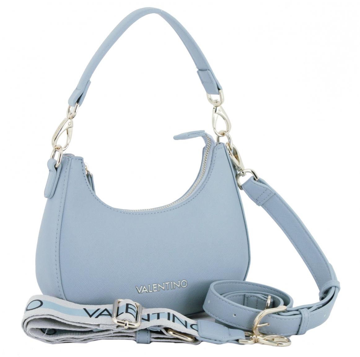 edle Schultertasche hellblau Valentino Zero Polvere Saffiano 