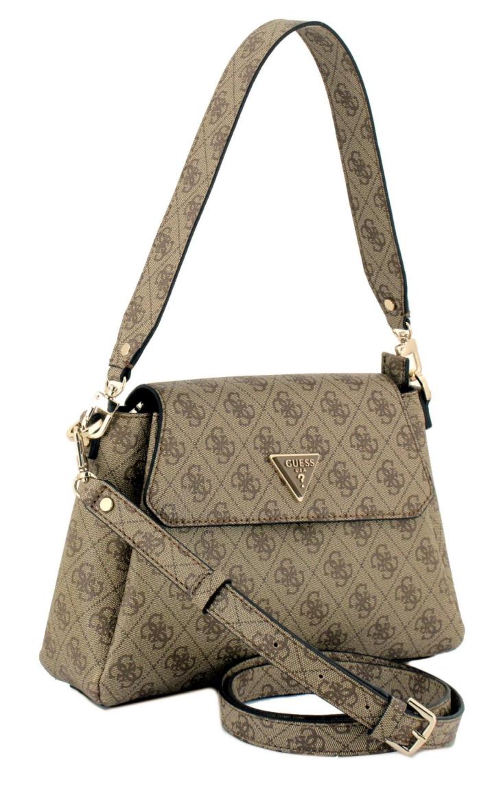 elegante Überschlagtasche Sora Guess Latte Logo 