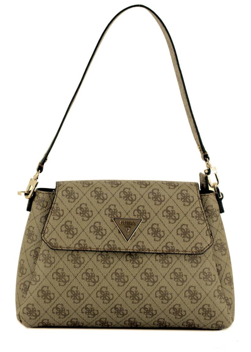 elegante Überschlagtasche Sora Guess Latte Logo 