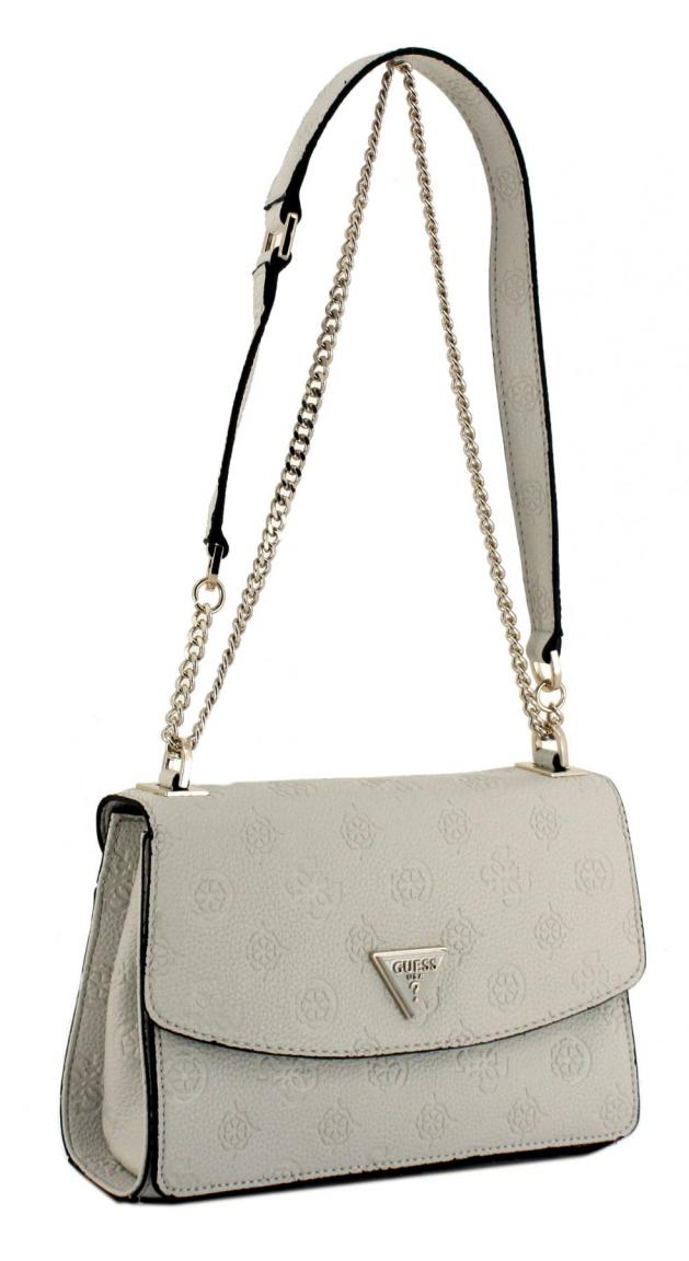 elegante Überschlagtasche mit Ketten Cresidia Bone Beige