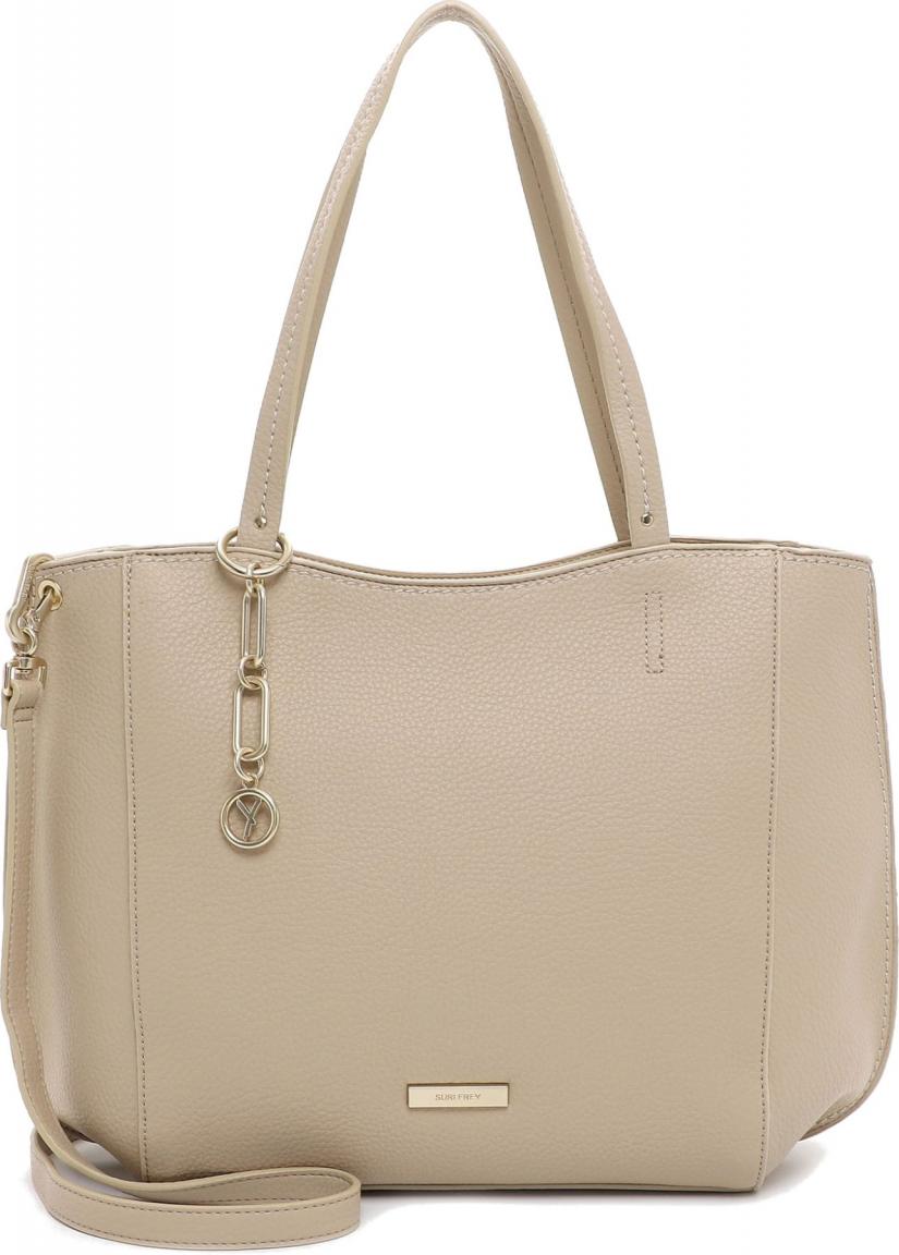 elegante nachhaltige Henkeltasche Ginny Suri Frey Taupe Beige