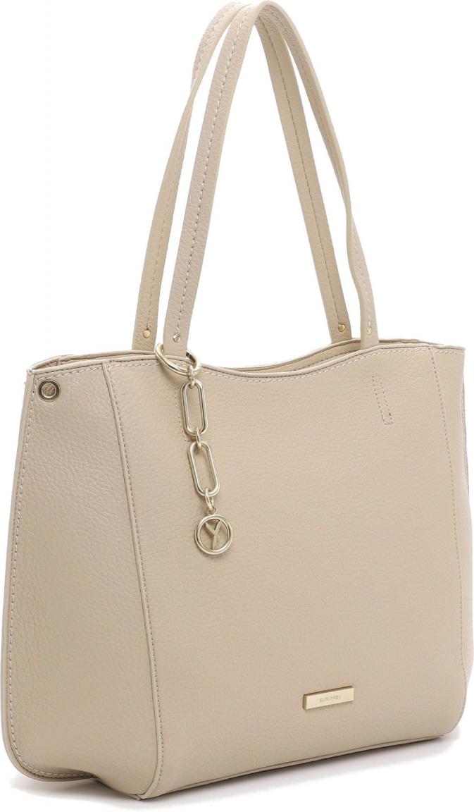 elegante nachhaltige Henkeltasche Ginny Suri Frey Taupe Beige