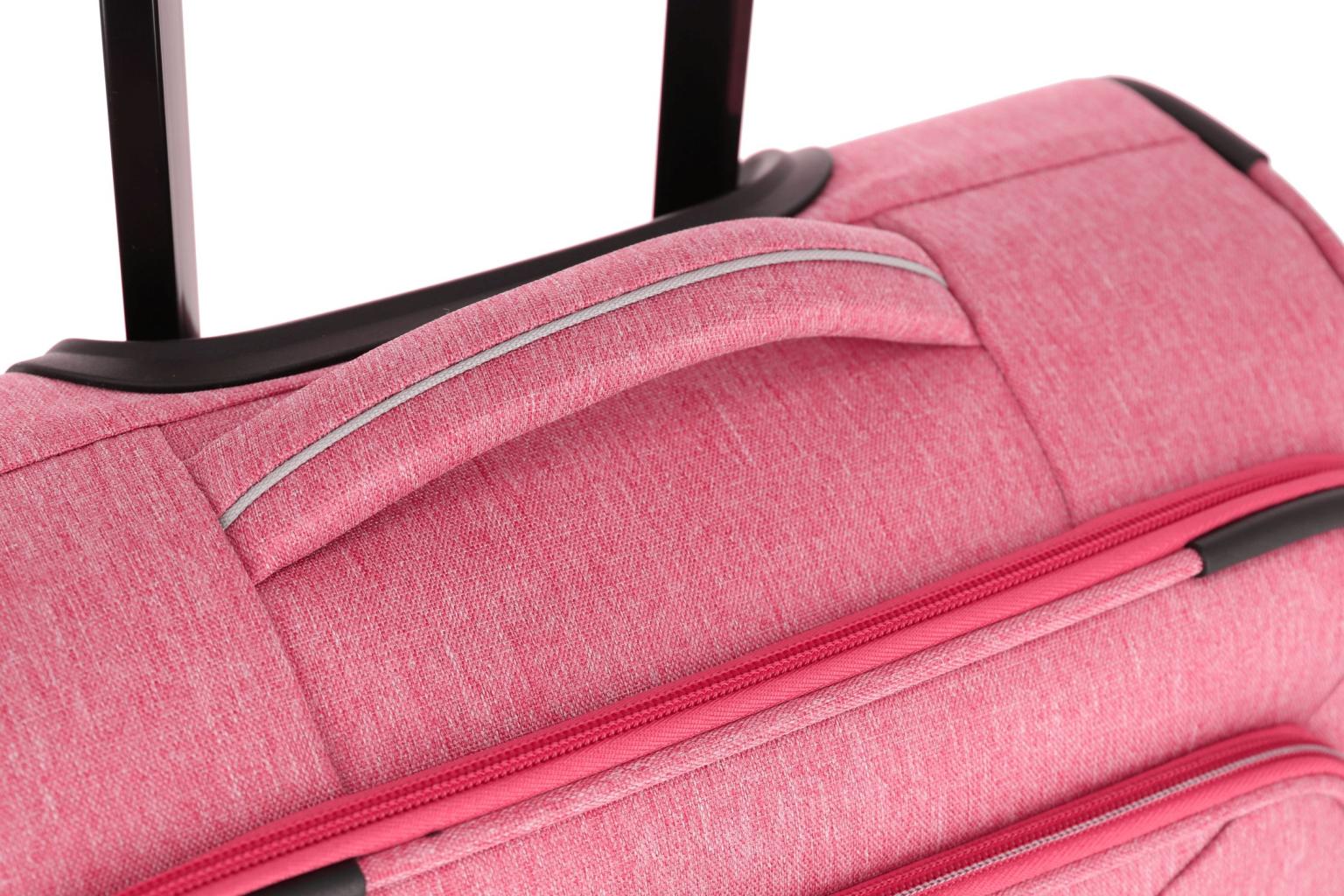 erweiterbarer Reisekoffer Pink Travelite Boja 4w Trolley M 67cm