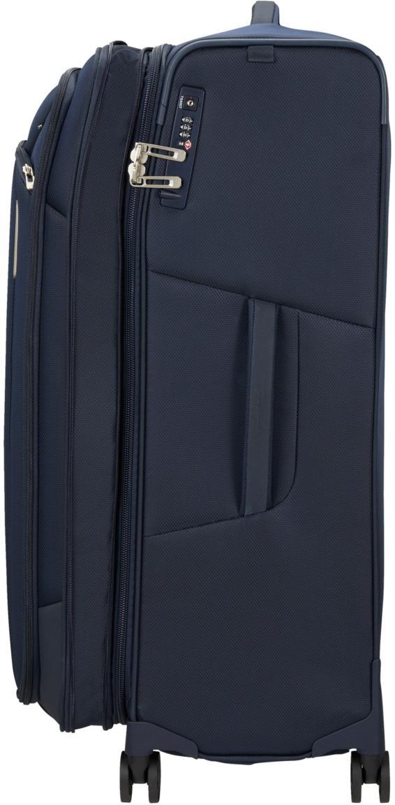 erweiterbarer Rollenkoffer dunkelblau recycled Samsonite 4-Rad-Trolley Respark Spinner L 79cm