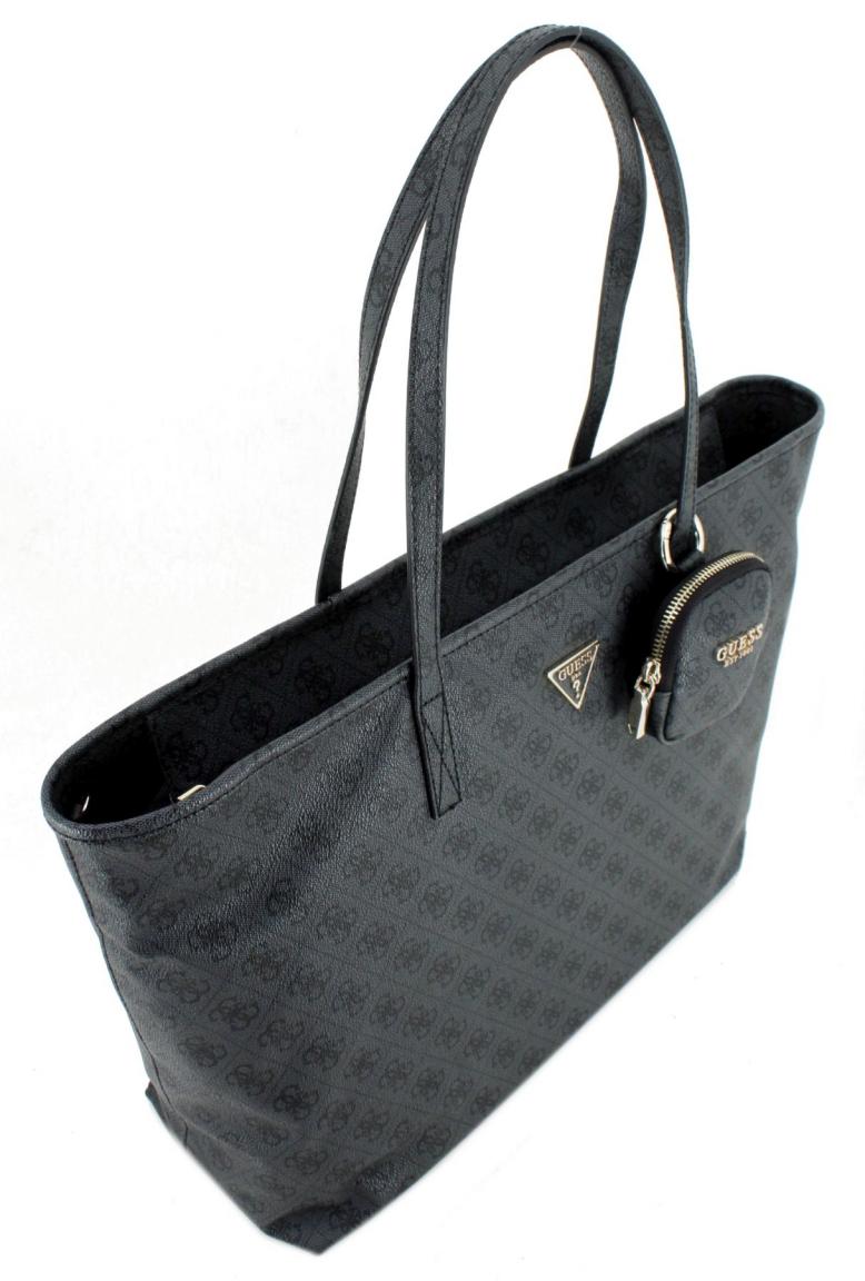 exklusiver Shopper mit Laptopfach Guess Power Play Latte Logo 