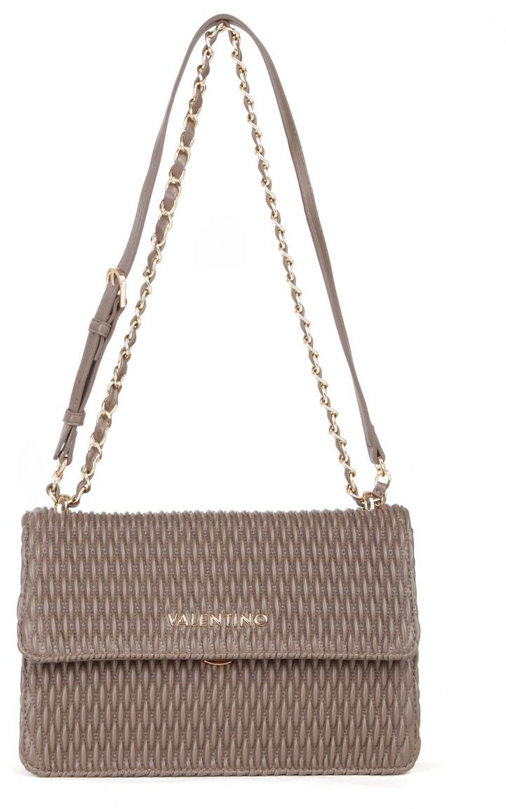 extravagante Schultertasche Überschlag Taupe Valentino Frequency 