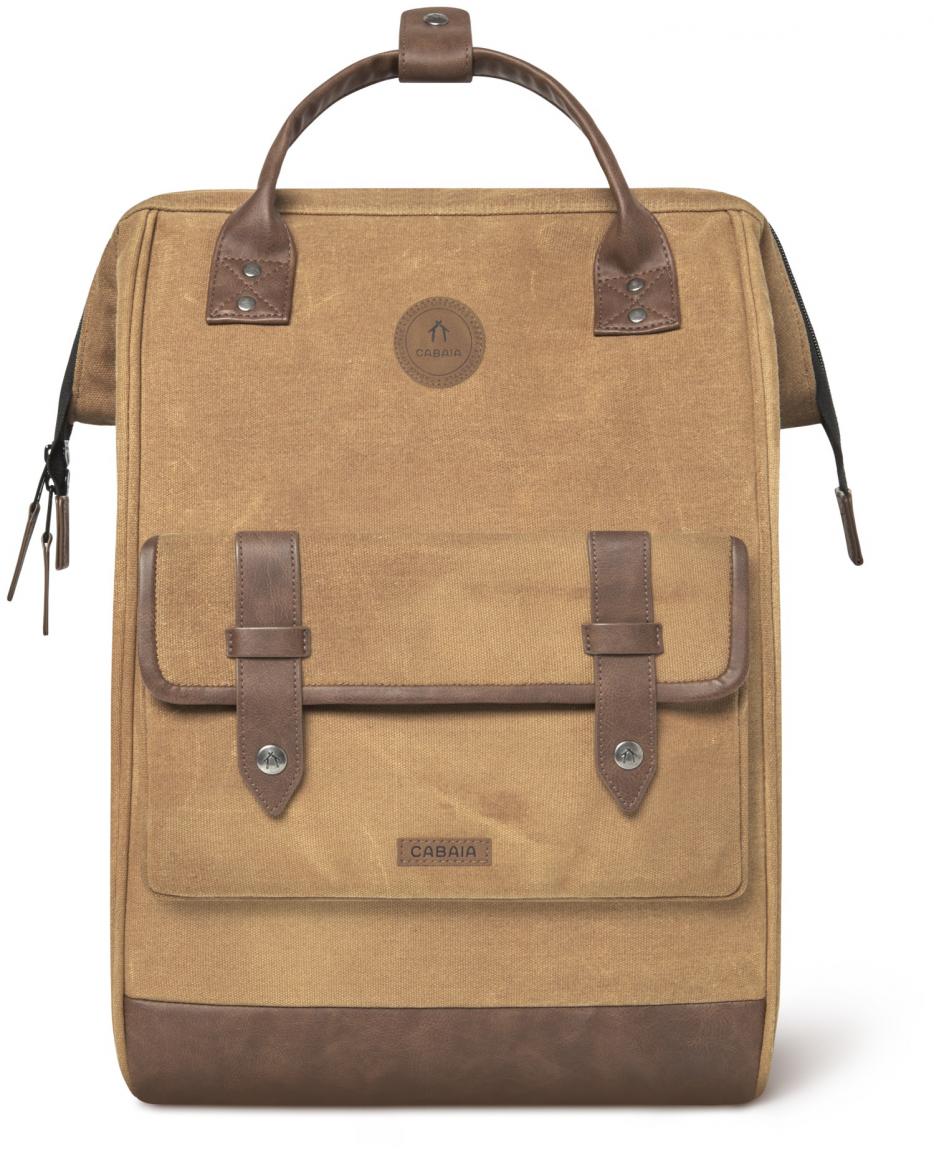 gewachster Canvasrucksack braun Adventurer Large Colombo Cabaia