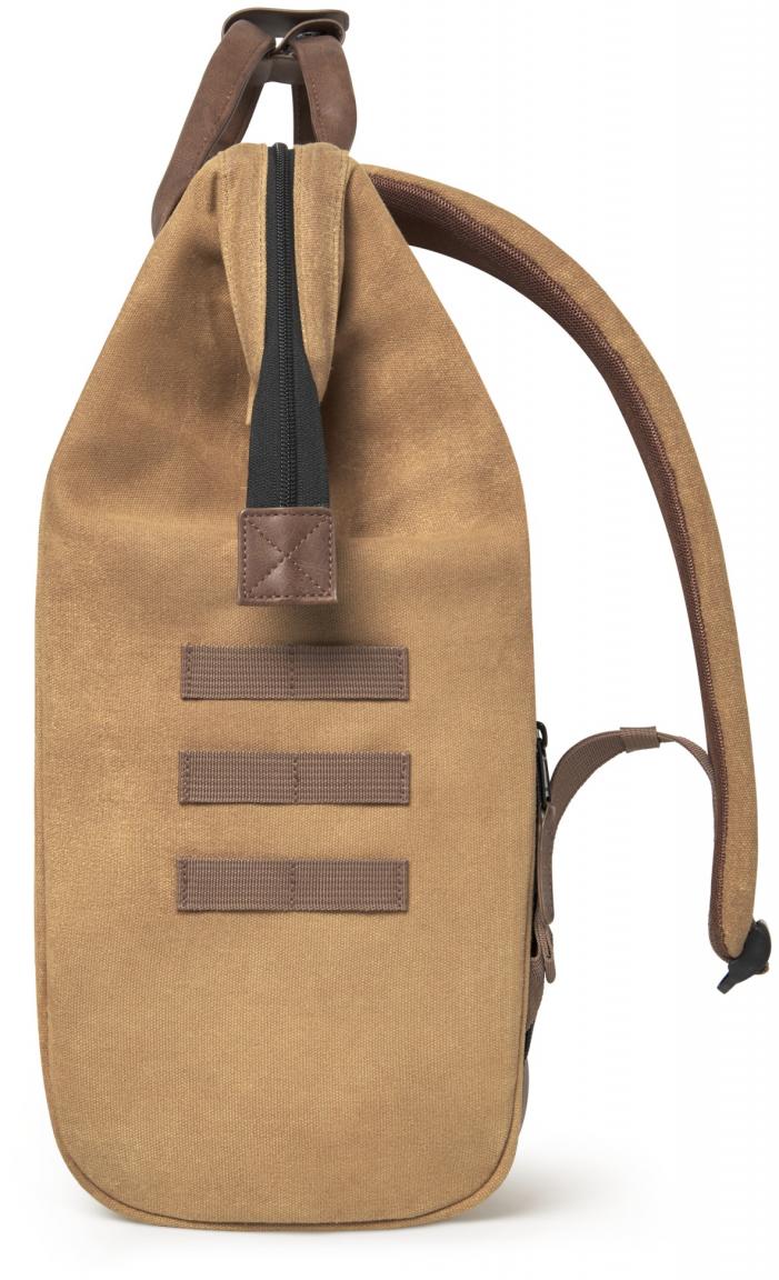 gewachster Canvasrucksack braun Adventurer Large Colombo Cabaia