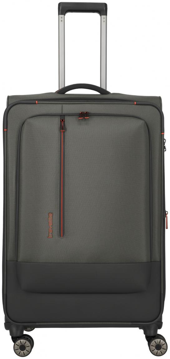 großer Flugkoffer dunkelolive Travelite Crosslite L 77cm Weichgepäck