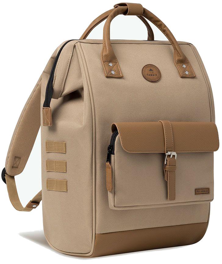 großer Jugendrucksack Cabaia Laptopfach Adventurer Large Kuala Lumpur braun beige