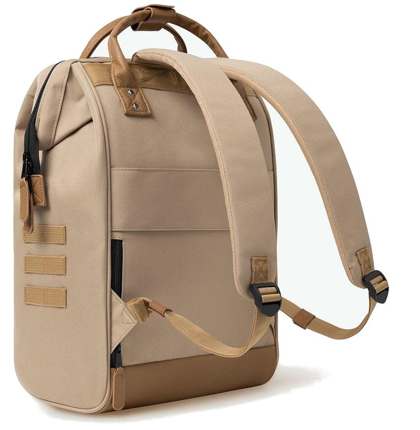 großer Jugendrucksack Cabaia Laptopfach Adventurer Large Kuala Lumpur braun beige