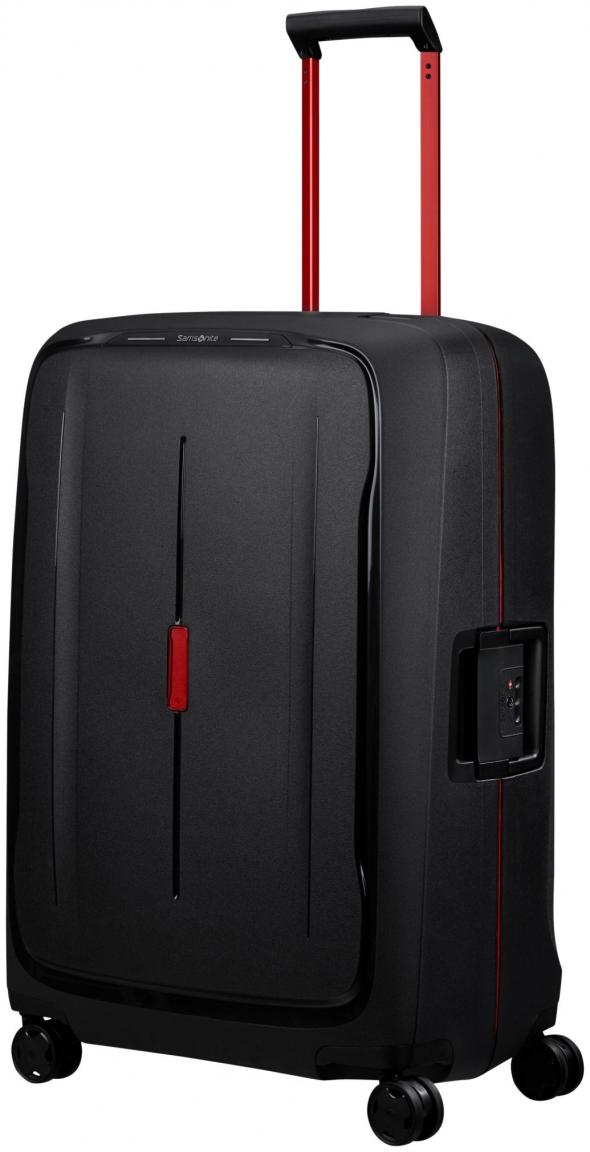 großer Reisekoffer schwarz rot Samsonite Essens Spinner L 75cm