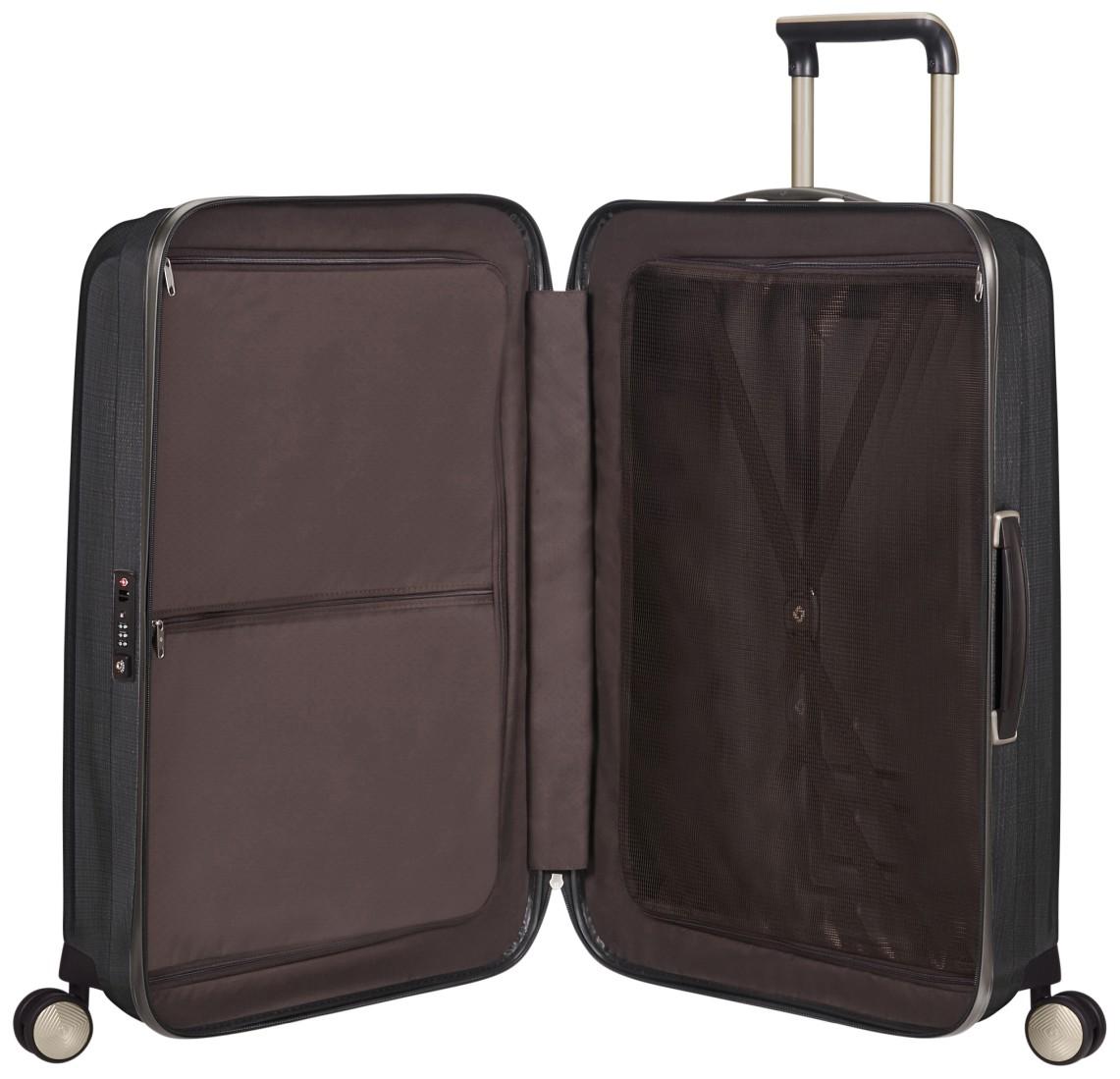 großer Rollenkoffer Spinner L 76cm Samsonite Lite Cube Dark Olive