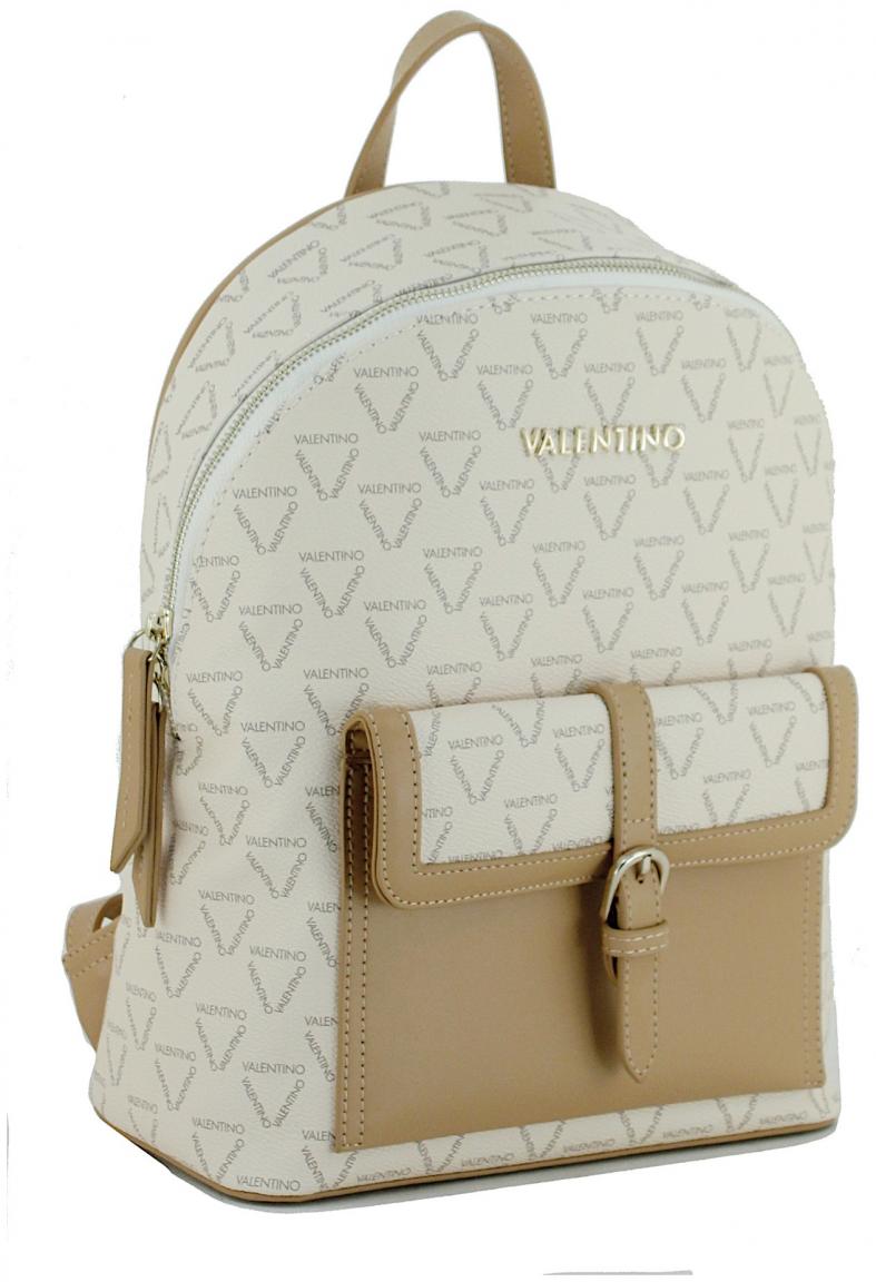 hellbeiger Citybackpack Valentino Liuto Ecru Multicolor Alloverprint