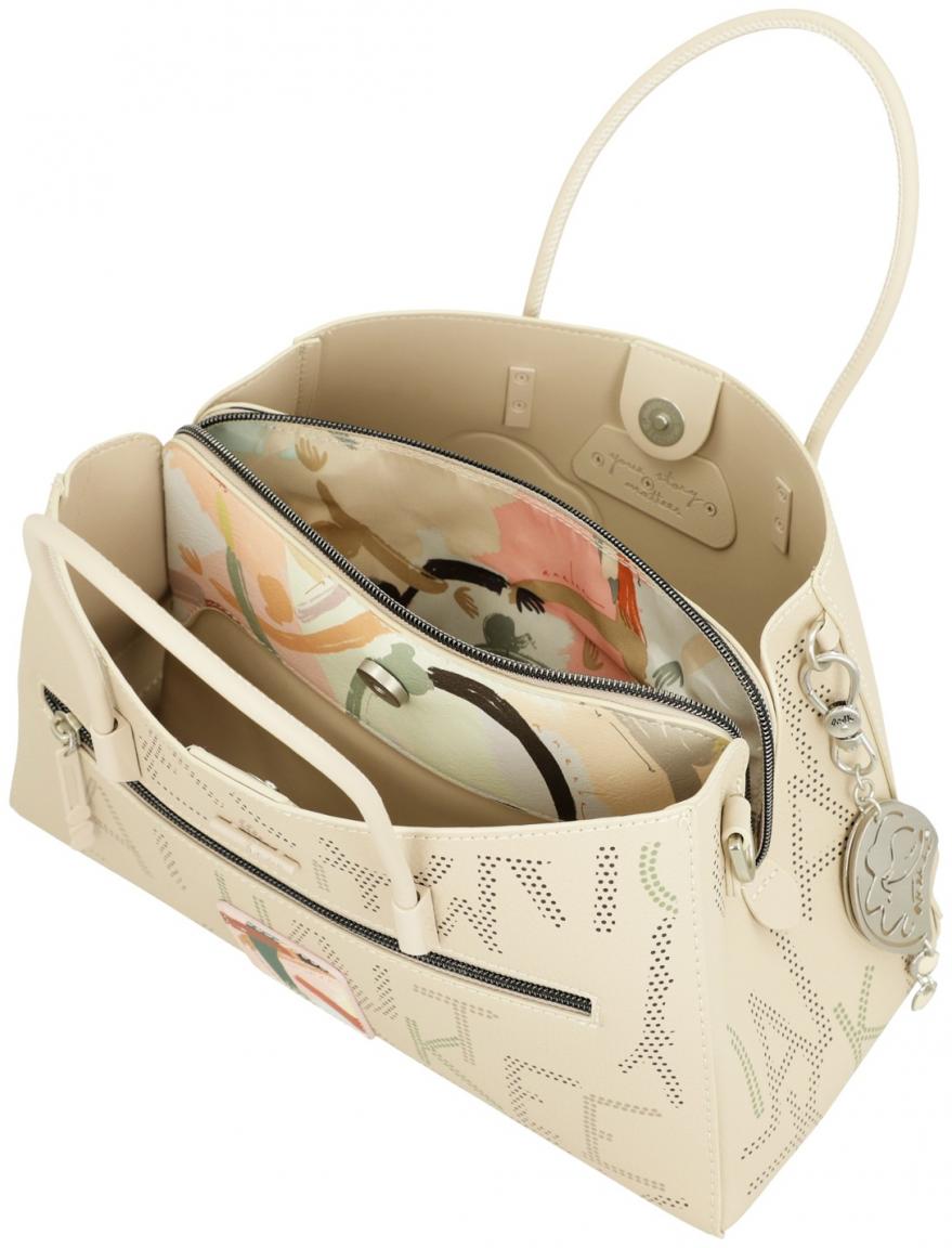 helle Handtasche mit kurzen Henkel Anekke Alma Original Beige