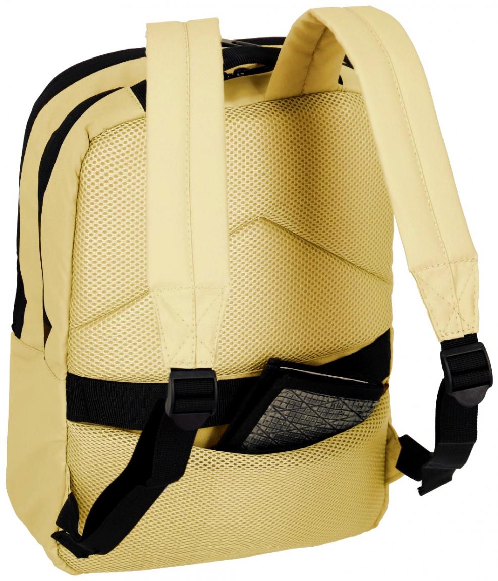 hellgelber Freizeitrucksack mit Laptopfach Travelite Basics Plane RV