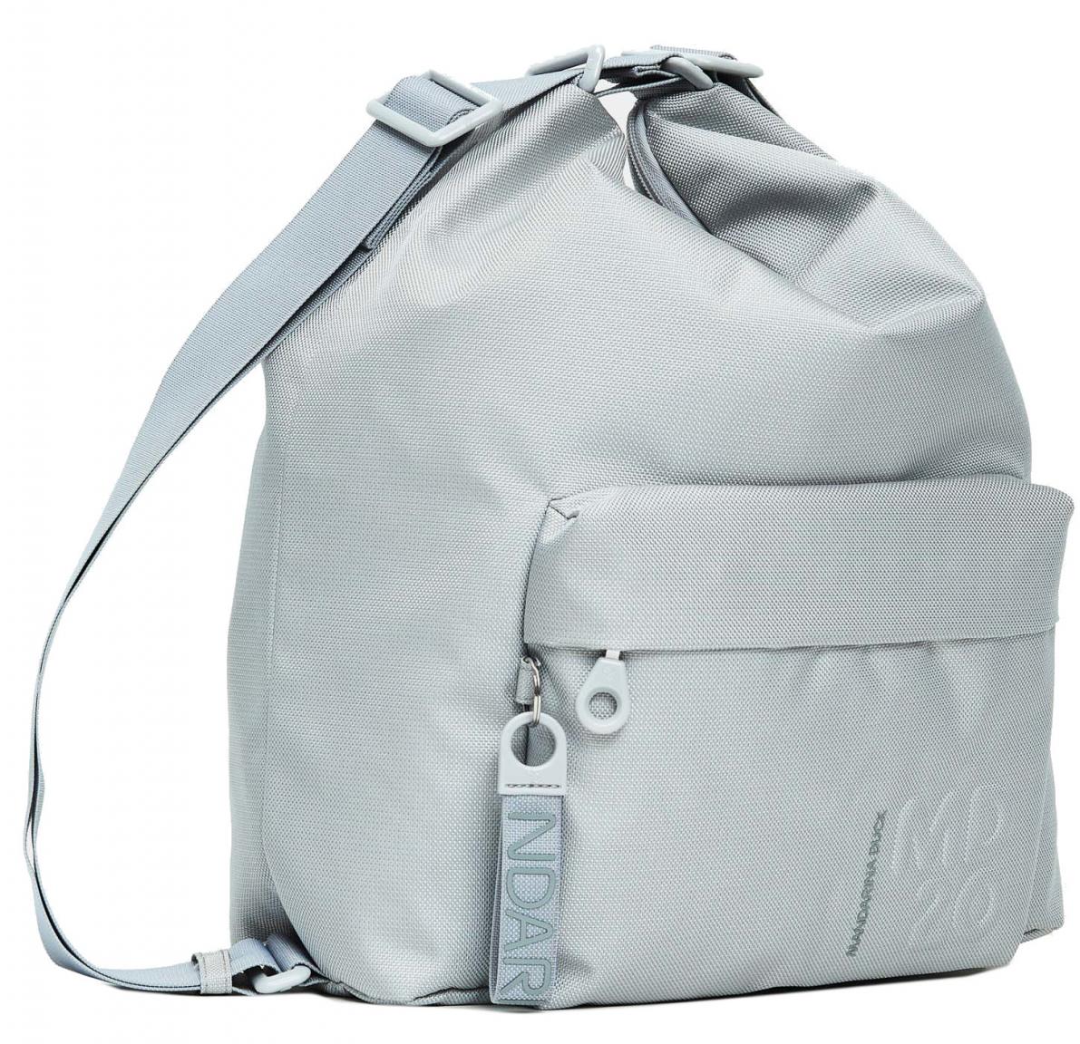 hellgrauer Beutelrucksack wandelbar Mandarina Duck MD20 Hobo Skyway