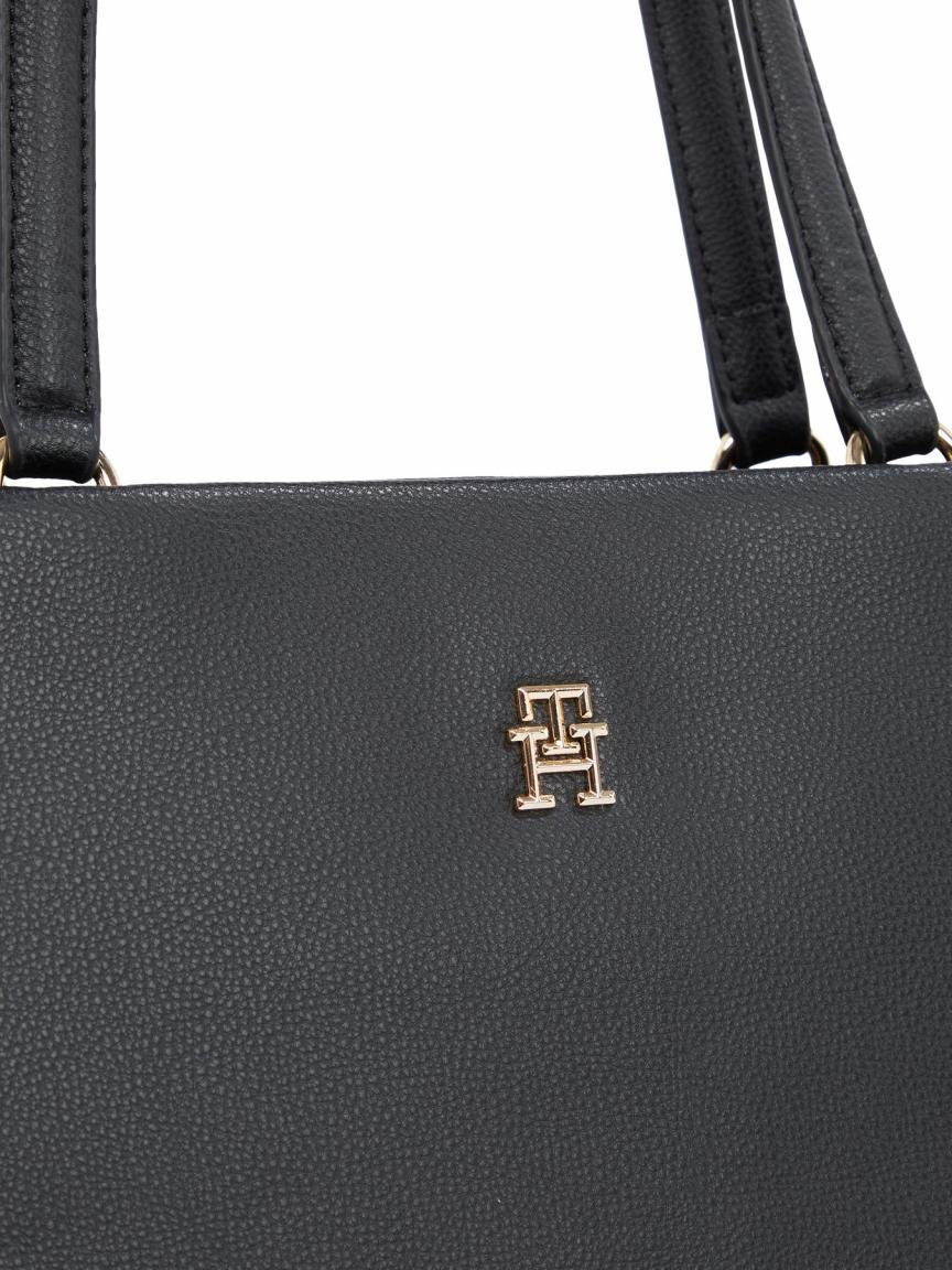 klassische Damentasche mit langen Henkeln Hilfiger Legacy Tote Black