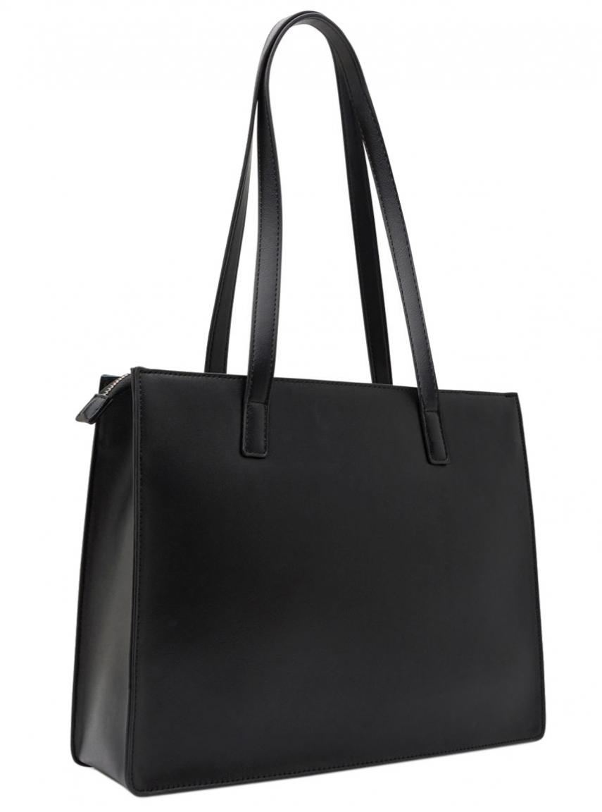 klassische Shoppertasche L.Credi schwarz vegan Maile