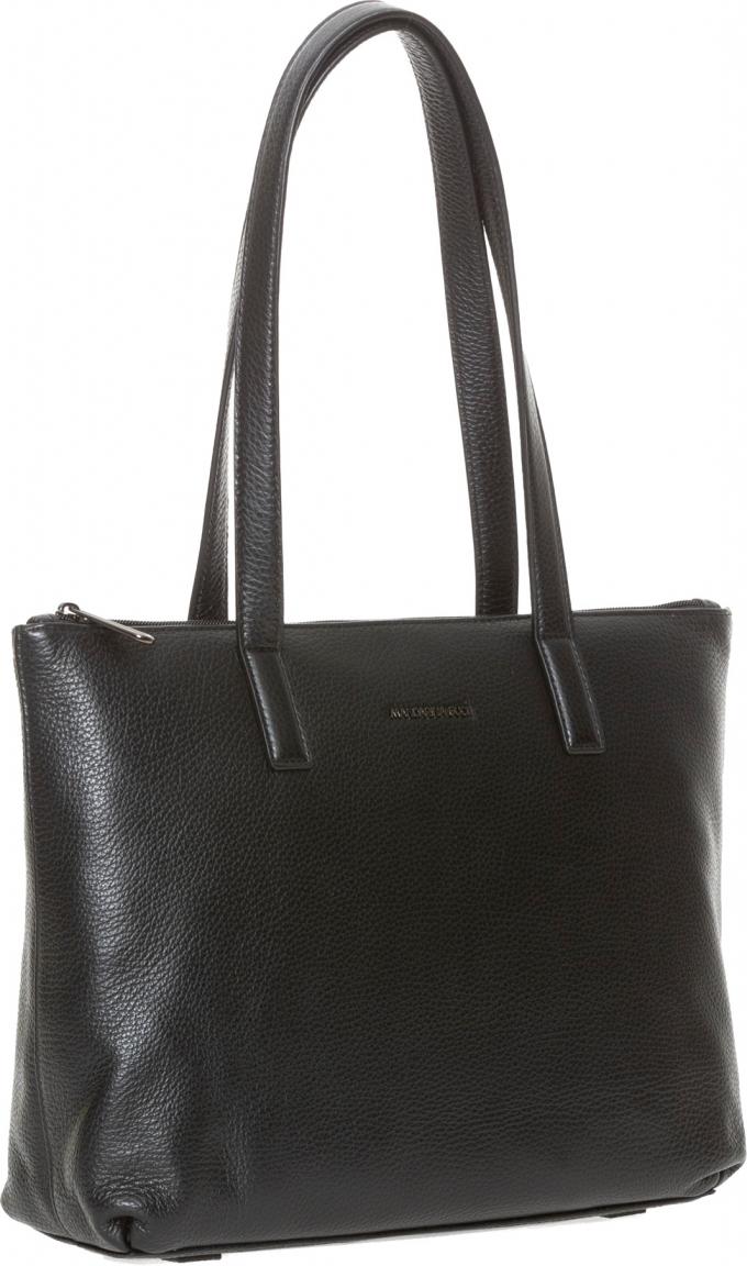 kleine Shoppertasche Mandarina Duck Mellow Leather schwarz 