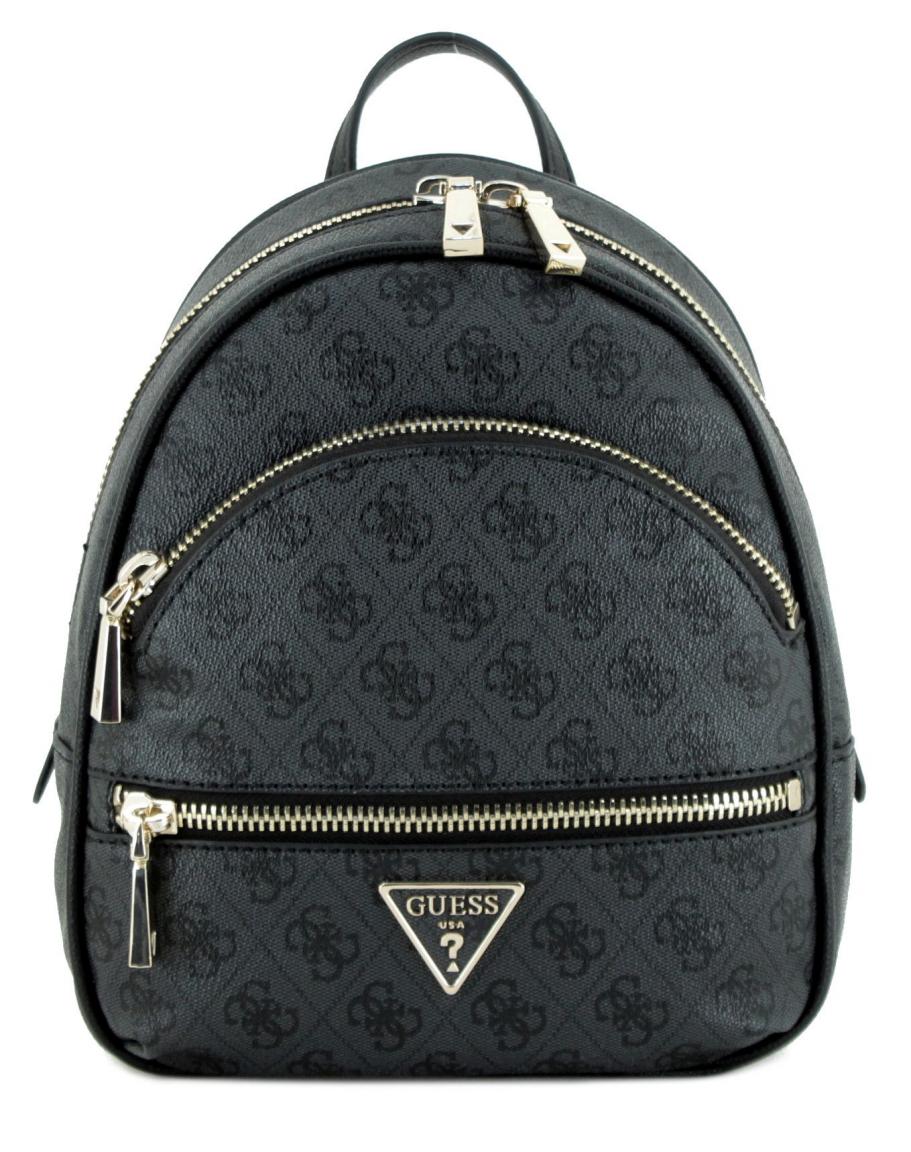 kleiner Damenrucksack mit Print Guess Manhattan Mocha Logo