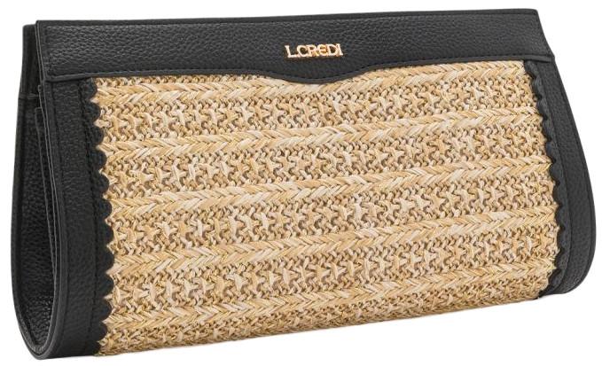 kompakte Clutch L.Credi Bast Oneka Wellensaum