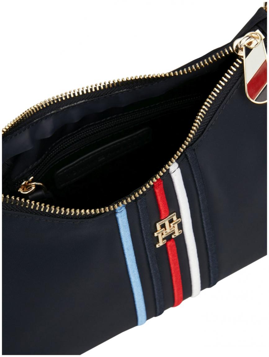 kompakte Schultertasche Tommy Hilfiger dunkelblau Nylon Poppy 