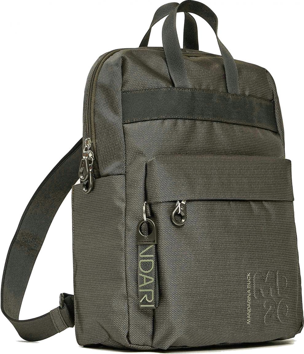 leichter Rucksack MD20 Pirite Olivgrün Glanzeffekt Mandarina Duck