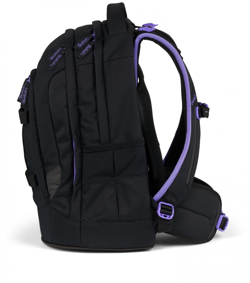 mitwachsender Satch Schulrucksack Pack Purple Phantom schwarz 