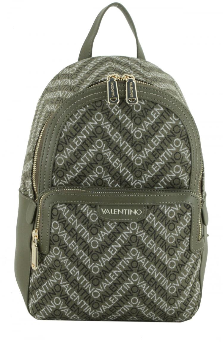 olivgrüner Citybackpack Valentino Blizzard Military Multi Logoprint