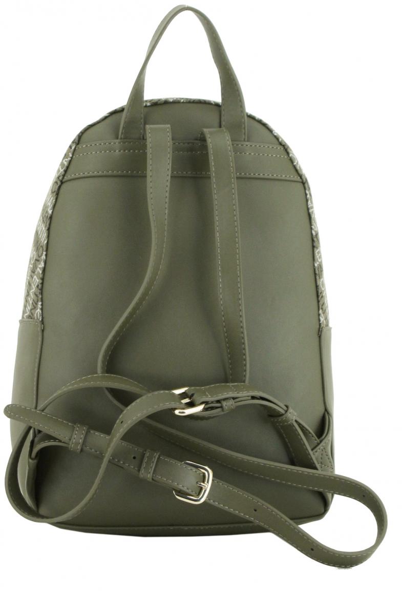 olivgrüner Citybackpack Valentino Blizzard Military Multi Logoprint