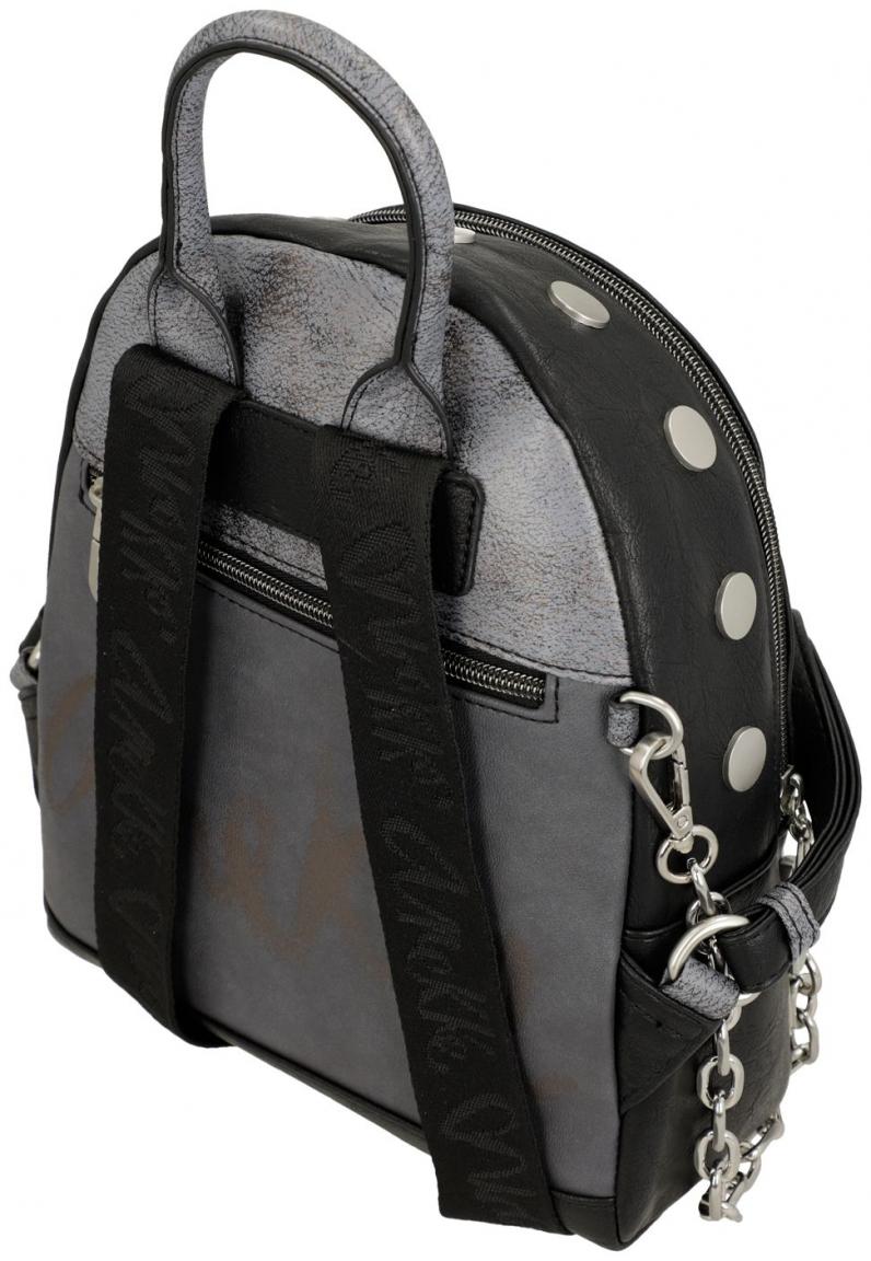 rockiger Backpack Anekke Core Crust schwarz Nieten Kette