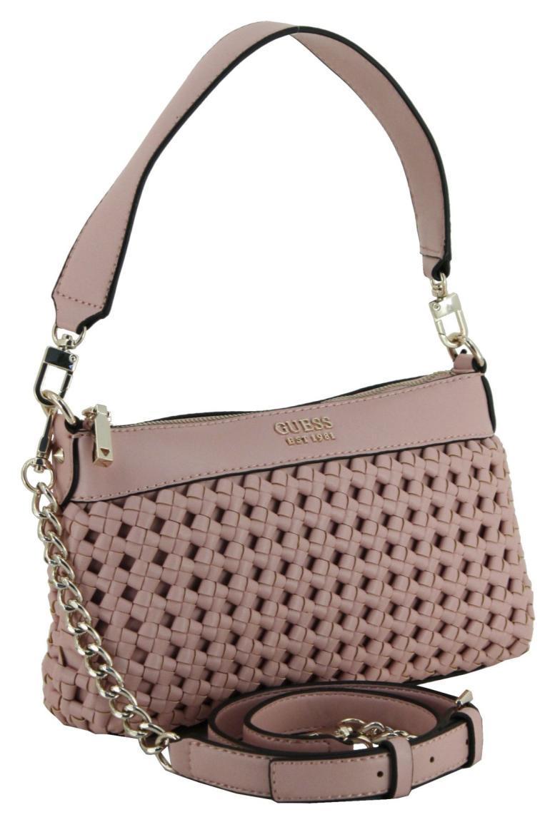 rosa Henkeltasche Damen Guess geflochten Pink Sicilia Fehlerware