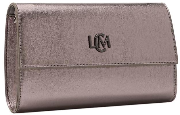 schimmernde Clutch L.Credi Munich dunkelgrau metallic Oliviana