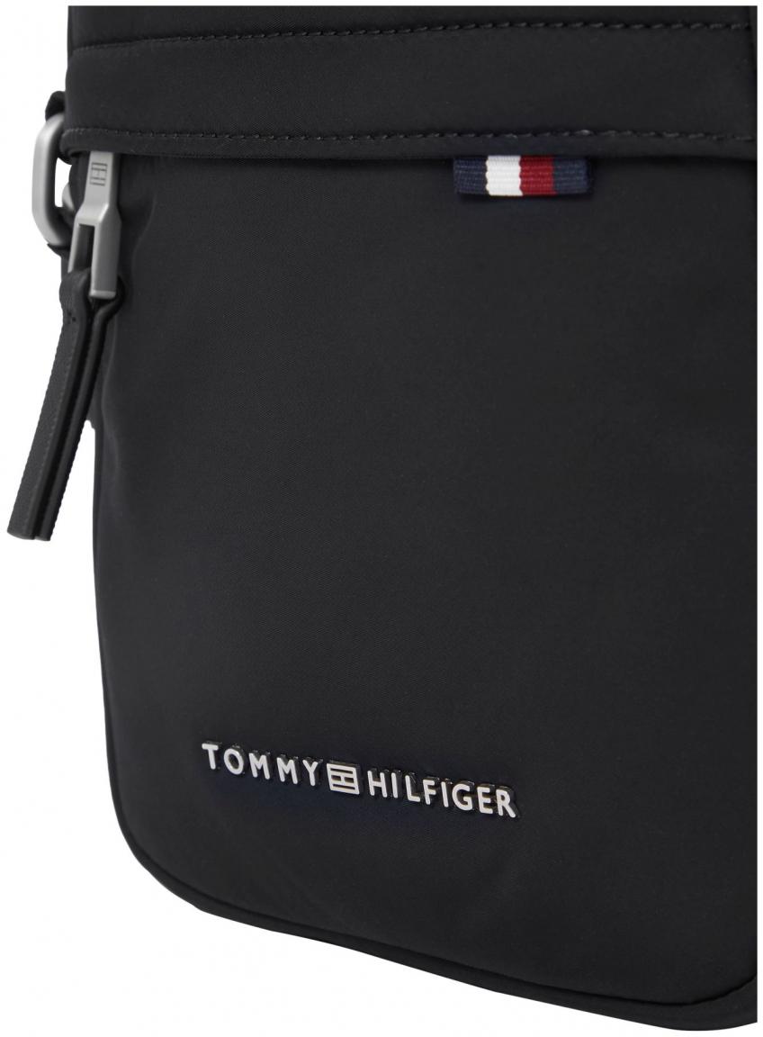 schmale Männertasche Tommy Hilfiger Mini Reporter Signature schwarz