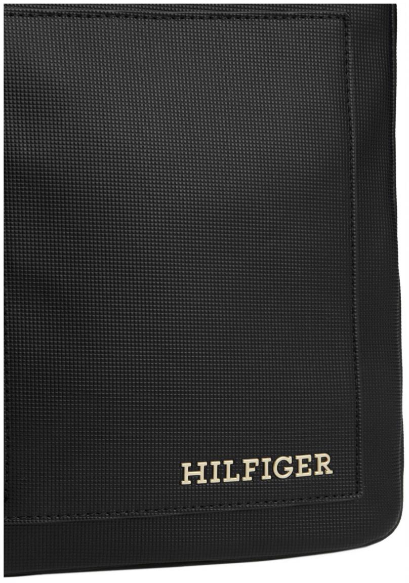 schmale Tommy Hilfiger Männertasche Mini Pique schwarz