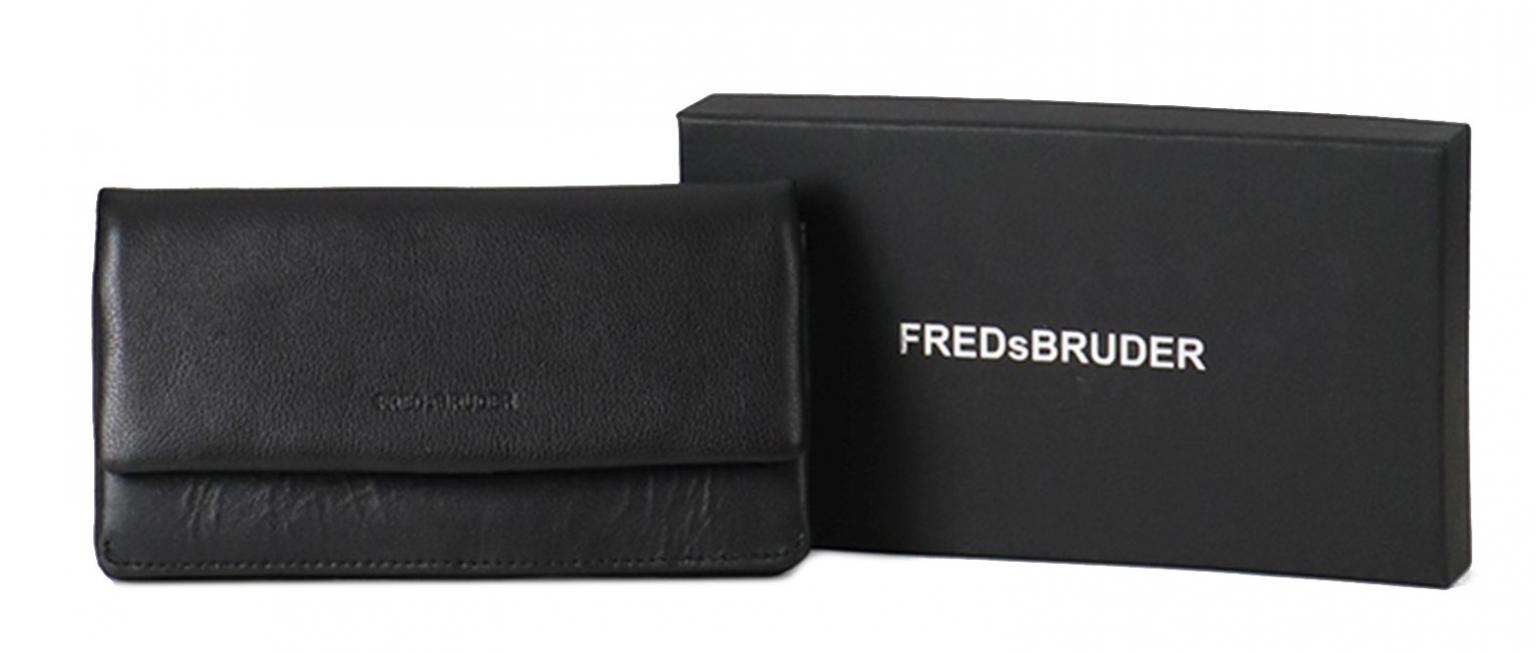 schwarze Damengeldbörse Heartbeat FREDsBRUDER smooth black 