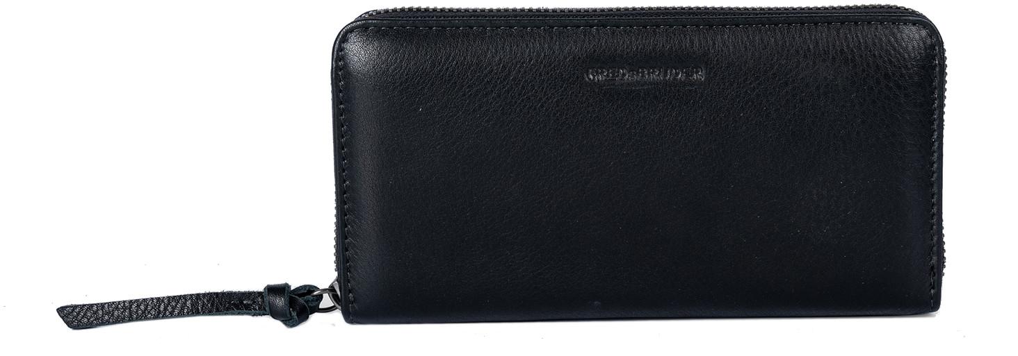 schwarze Geldtasche Zip Around Wallet FREDsBRUDER Dear Black