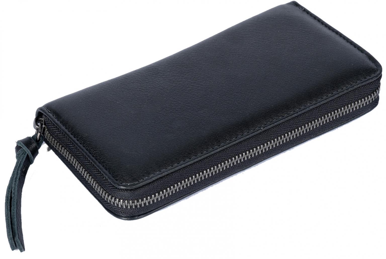 schwarze Geldtasche Zip Around Wallet FREDsBRUDER Dear Black